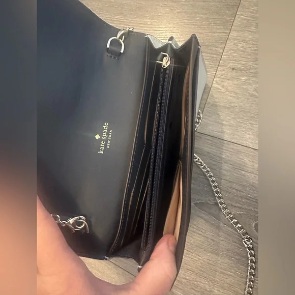 Kate Spade Light Blue Wallet with Silver Chain Strap - Picture 8 of 8